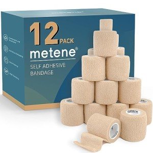 Self-Adhesive Athletic Bandage Wrap - 12 Pack