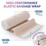Pamiou 6" Elastic Compression Bandage Wrap - 2 Pack