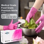 FINITEX Pink Nitrile Disposable Gloves, 100 Count