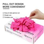 FINITEX Pink Nitrile Disposable Gloves, 100 Count