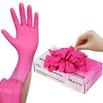FINITEX Pink Nitrile Disposable Gloves, 100 Count