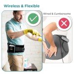 Comfytemp Cordless Heating Pad with Massager for Back Pain Relief, Portable Lower Back Massager FSA HSA Eligible, Wearable Heating Pads for Cramps with 3 Heat, Auto-Off, Birthday Gifts for Mom Dad 58"