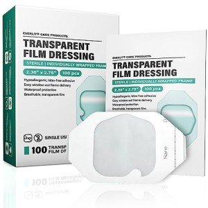Large Waterproof Transparent Film Dressing - 100 Pack