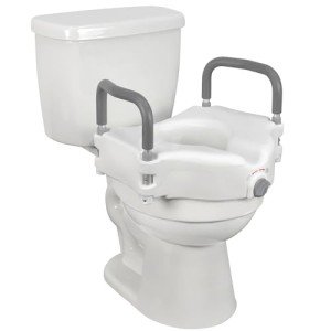 Vaunn Elevated Toilet Seat with Padded Grab Bars