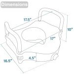 Vaunn Elevated Toilet Seat with Padded Grab Bars