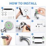 12-Inch Anti-Slip Grab Bars for Bathroom Safety