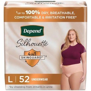 Depend Silhouette Maximum Absorbency Women's Underwear, Pink