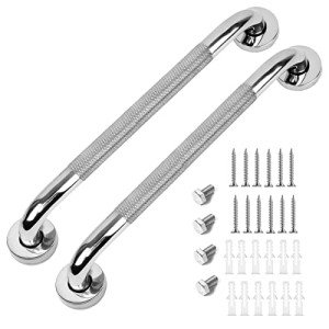 16 Inch Anti-Slip Stainless Steel Grab Bars - 2 Pack