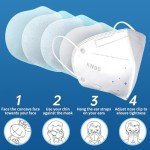 KN95 White Face Masks with Earloops - Box of 20