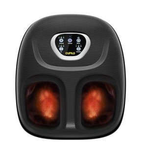 CuPiLo Foot Massager with Heat, FSA HSA Eligible Shiatsu Foot Massager Machine for Plantar Fasciitis, Adjustable Vibration & Pressure for Neuropathy Pain, Women Men Gifts, Fits Up to 12"