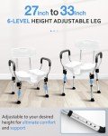 Sangohe Heavy Duty Shower Chair with Arms