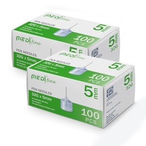 Fine Insulin Pen Needles 32G 5mm - 100 Ct