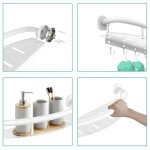 Stainless Steel 18-Inch Safety Grab Bar with Shelf