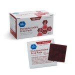 Povidone Iodine Prep Pads - Box of 100