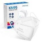 KN95 Face Mask 30 Pack, OPECTICID KN95 Masks White Cup Masks Breathable 5-Layer Filter Efficiency≥95% Against PM2.5 Disposable Certified KN95 Respirator Masks