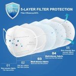 KN95 Face Mask 30 Pack, OPECTICID KN95 Masks White Cup Masks Breathable 5-Layer Filter Efficiency≥95% Against PM2.5 Disposable Certified KN95 Respirator Masks