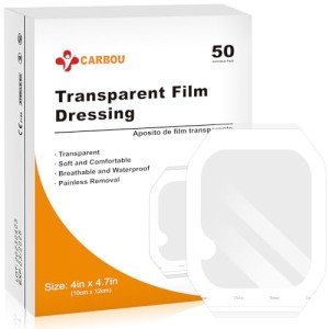 Carbou Waterproof Transparent Film Dressings - 50 Pack