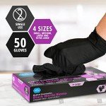 Black Nitrile Examination Gloves - Small Box of 50