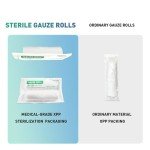 Careland Sterile Gauze Rolls with Medical Tape & Scissors