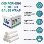 Careland Sterile Gauze Rolls with Medical Tape & Scissors