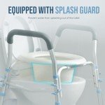 OasisSpace Adjustable Raised Toilet Seat with Safety Frame