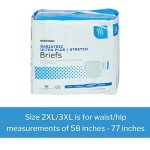 McKesson Ultra Plus Bariatric Adult Briefs, Heavy Absorbency