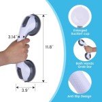 Dual Suction Grab Bars for Bathroom Safety