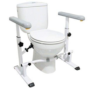 Toilet Safety Rails for Seniors with Adjustable Arms