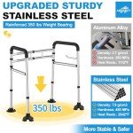 Adjustable Stainless Steel Toilet Safety Rails