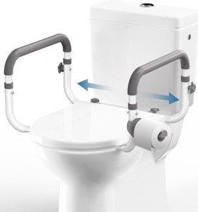 Adjustable Toilet Safety Rail for Seniors and Disabled