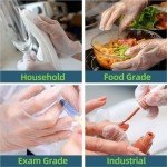 Powder-Free Vinyl Exam Gloves, Clear, 100 Pcs