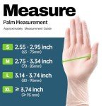 Powder-Free Vinyl Exam Gloves, Clear, 100 Pcs