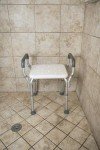 Height Adjustable Shower and Bath Bench with Arms