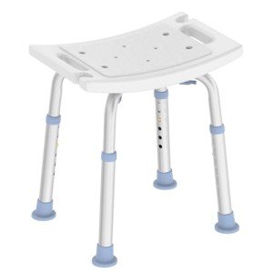 Height Adjustable Shower Chair for Seniors and Disabled