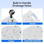 Height Adjustable Shower Chair for Seniors and Disabled