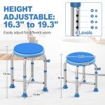 Upgraded Stainless Steel Shower Chair for Elderly