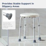 Drive Medical RTL12004KD Handicap Bathroom Stool, White