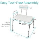 Vive Tub Transfer Bench - Adjustable Shower Aid