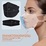MGEIIRD KN95 Face Masks for Adults 50 Pcs, Individually Wrapped, 5-Ply Black Disposable Face Mask Against PM 2.5 Smoke & Dust, Filtration Efficiency 95%
