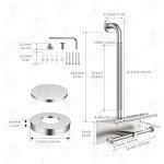 Brushed Nickel Toilet Paper Holder with Grab Bar