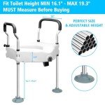 Toilet Seat Riser for Seniors with Handles