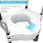 Toilet Seat Riser for Seniors with Handles