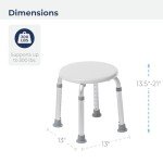 Drive Medical RTL12004KD Handicap Bathroom Stool, White