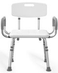 Heavy Duty Adjustable Shower Chair with Arms
