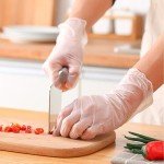 Clear Vinyl Exam Gloves, Large, 100 Count