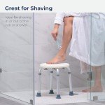 Drive Medical RTL12004KD Handicap Bathroom Stool, White