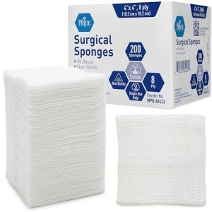 MED PRIDE 200 Pack Surgical Sponges 4" x 4