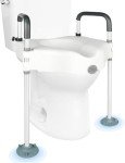 Adjustable Raised Toilet Seat with Handles for Seniors