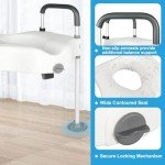 Adjustable Raised Toilet Seat with Handles for Seniors