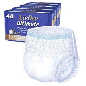 LivDry Ultimate XL Incontinence Underwear, 48-Pack